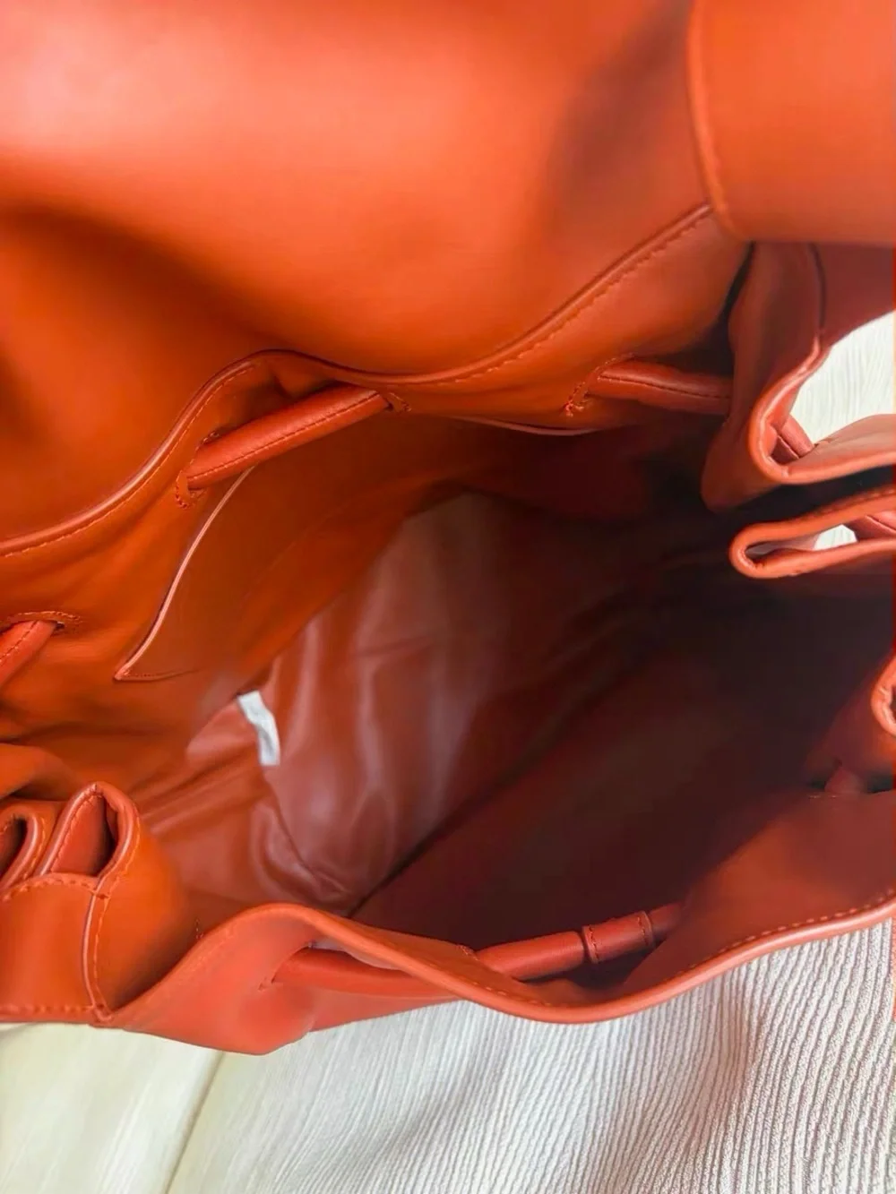 Bottega Veneta Red Leather Hobo Bucket Bag